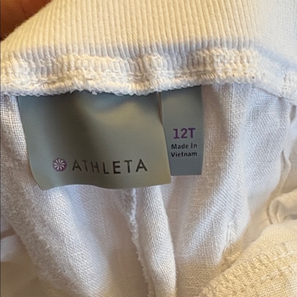 Athleta cabo linen wide leg pants white 12T - Picture 2 of 7